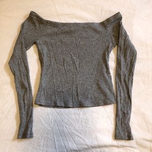 Cropped Boat Neck Shirt